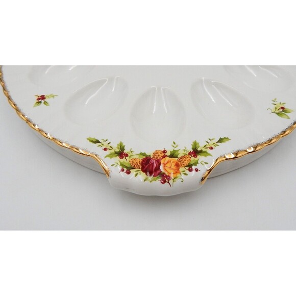 Royal Albert Old Country Roses HOLIDAY Deviled Egg Plate Platter 12 Inch - Picture 4 of 11